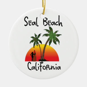 Seal Beach California Keramisch Ornament
