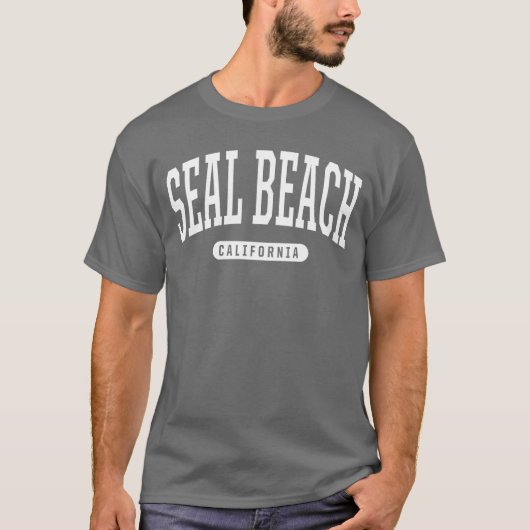Seal Beach California Vacation College Style CA US T-shirt (Voorkant)