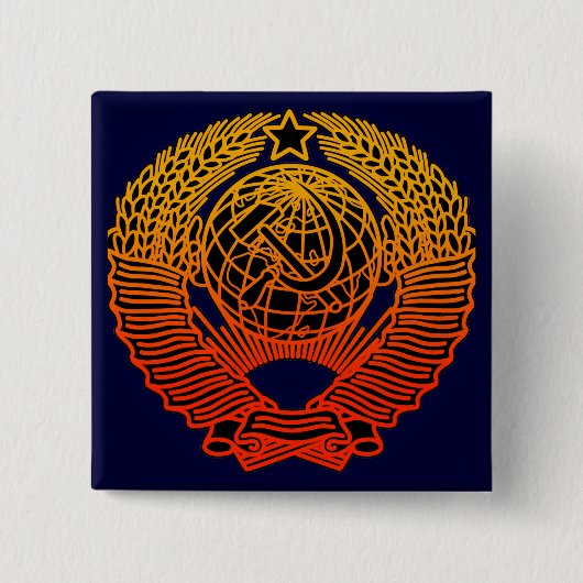 Seal(CCCP) Vierkante Button 5,1 Cm (Voorkant)