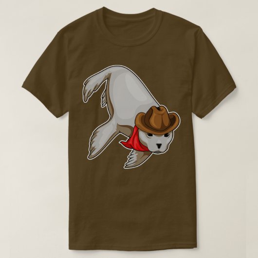 Seal Cowboy pet T-shirt (Design voorkant)