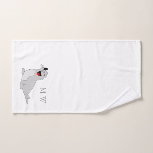 Seal Design Monogrammed Bad Handdoek (Handdoek)