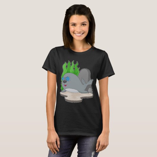 Seal Diver Zwembril T-shirt (Voorkant volledig)