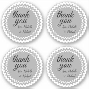 Seal Geïnspireerd waardevol "dankjewel" ticker Sticker