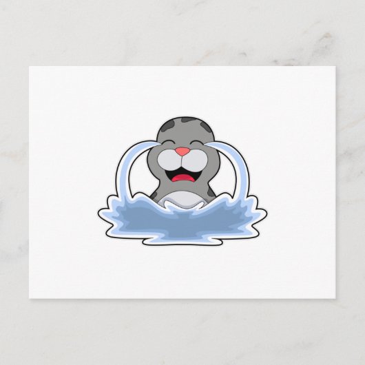 Seal in Water Briefkaart (Voorkant)