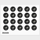 Seal Ion Funny Zee Lion Pun Dark BG Ronde Sticker (Vel)