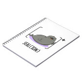 Seal Ion Funny Zee Lion Pun Notitieboek (Linkerzijde)