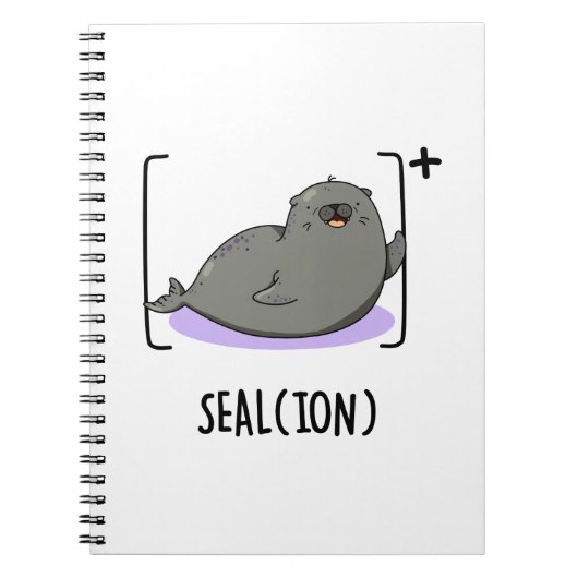 Seal Ion Funny Zee Lion Pun Notitieboek (Voorkant)