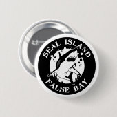 Seal Island False Bay - Duiken met haaien Ronde Button 5,7 Cm (Voorkant /achterkant)