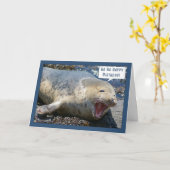 Seal Lachen Verjaardag wenskaart - Ha Ha Happy Kaart (Gele Bloem)