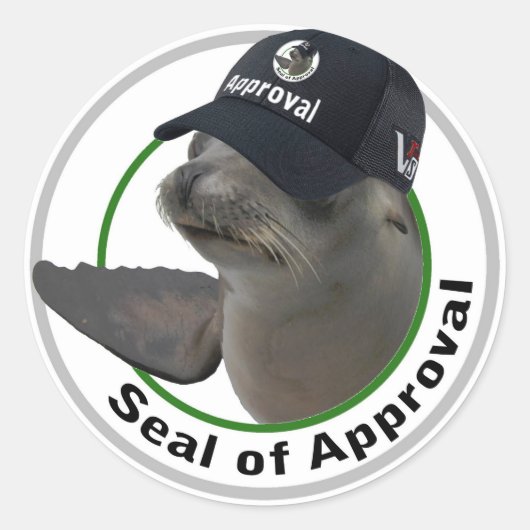 Seal of Approval Round Sticker (Voorkant)