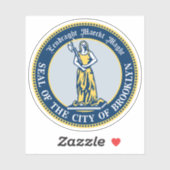 Seal of Brooklyn, New York City, USA Sticker (Vel)