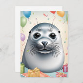 Seal of Celebration: Verjaardag Kaart Sjabloon (Voorkant / Achterkant)