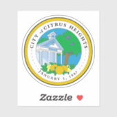 Seal of Citrus Heights, California, USA Sticker (Vel)