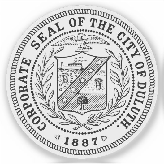 Seal of Duluth, Minnesota, USA Sticker (Voorkant)