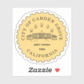 Seal of Garden Grove, California, USA Sticker (Vel)