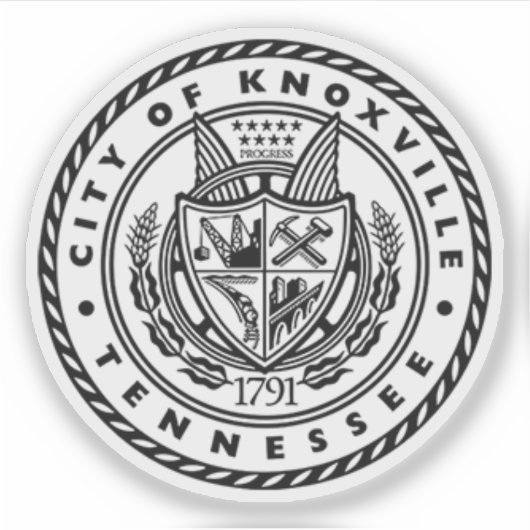 Seal of Knoxville, Tennessee, USA Sticker (Voorkant)