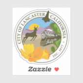 Seal of Lancaster, California, USA Sticker (Vel)