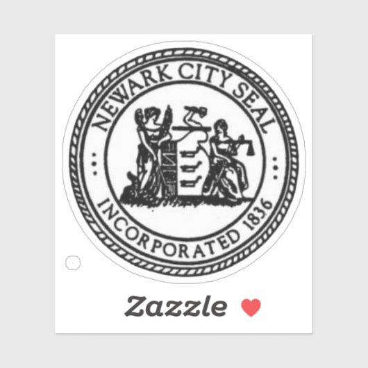 Seal of Newark, New Jersey, USA Sticker (Vel)
