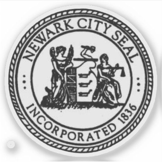 Seal of Newark, New Jersey, USA Sticker (Voorkant)