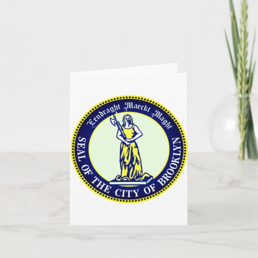 Seal Of The Borough Of Brooklyn New York _1  Kaart (Voorkant)