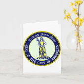 Seal Of The Borough Of Brooklyn New York _1  Kaart (Gele Bloem)