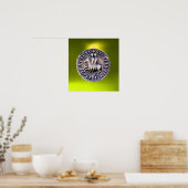 SEAL OF THE KNIGHTS TEMPLAR gem yellow Poster (Keuken)