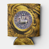 SEAL OF THE KNIGHTS TEMPLAR, Gold Griffins Blikjeskoeler (Voorkant)