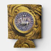 SEAL OF THE KNIGHTS TEMPLAR, Gold Griffins Blikjeskoeler (Achterkant)