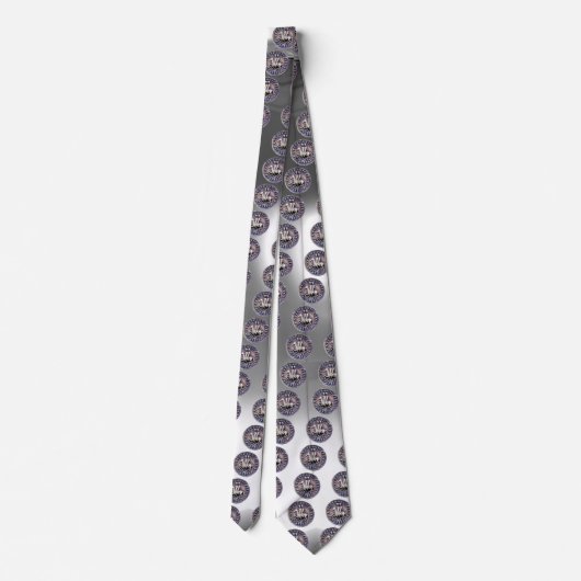 SEAL OF THE KNIGHTS TEMPLAR Grey White Gem Stropdas (Achterkant)