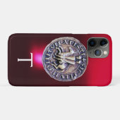 SEAL OF THE KNIGHTS TEMPLAR MONOGRAM burgundy Case-Mate iPhone Case (Achterkant (horizontaal))