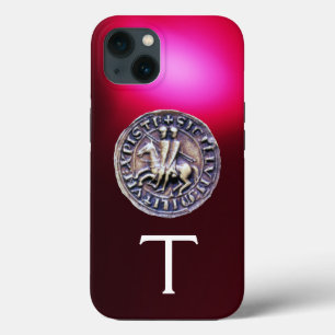 SEAL OF THE KNIGHTS TEMPLAR MONOGRAM Red Burgundy Case-Mate iPhone Case