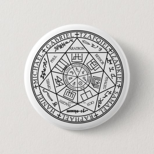 Seal Of The Seven Archangels Ronde Button 5,7 Cm (Voorkant)