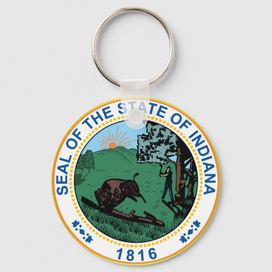 Seal of the State of Indiana Sleutelhanger (Voorkant)