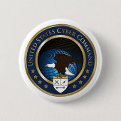 Seal of US Cyber Command Ronde Button 5,7 Cm (Voorkant)