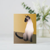 Seal Point Siamese Cat Briefkaart (Staand voorkant)