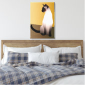 Seal Point Siamese Cat Canvas Afdruk (Insitu (Slaapkamer))