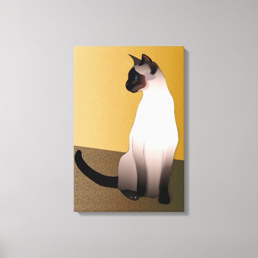 Seal Point Siamese Cat Canvas Afdruk (Voorkant)