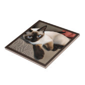 Seal Point Siamese Digital Portret Tegeltje (Zijkant)
