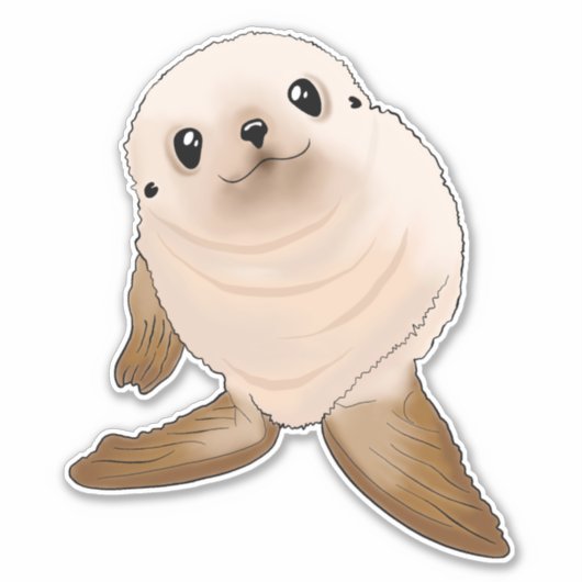 Seal Pup Sticker | Baby-afdichtingssticker (Voorkant)