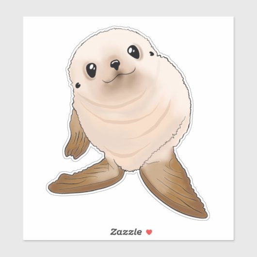 Seal Pup Sticker | Baby-afdichtingssticker (Vel)