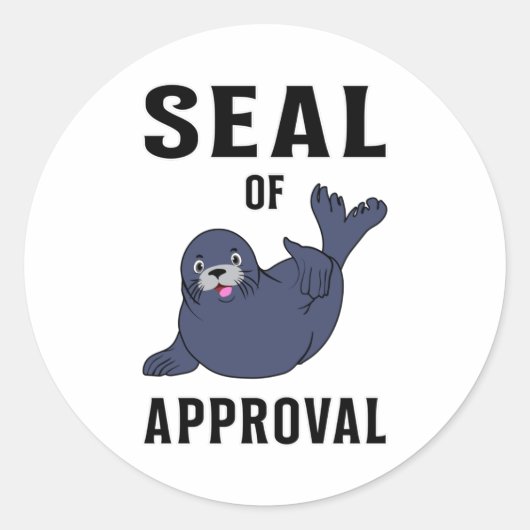 Seal Sealife Dier Schattige Zee Leeuw Seals Lover Ronde Sticker (Voorkant)