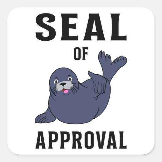 Seal Sealife Dier Schattige Zee Leeuw Seals Lover  Vierkante Sticker (Voorkant)