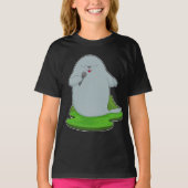 Seal Singer Microfoon Muziek T-shirt (Voorkant)