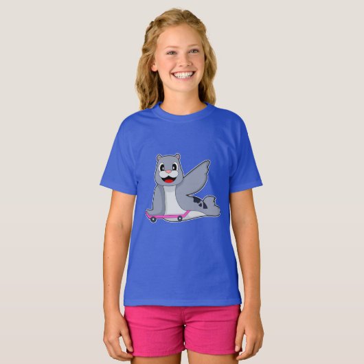 Seal Skater Skateboard T-shirt (Voorkant volledig)