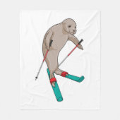 Seal Skier Ski Fleece Deken (Voorkant)