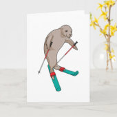 Seal Skier Ski Kaart (Gele Bloem)