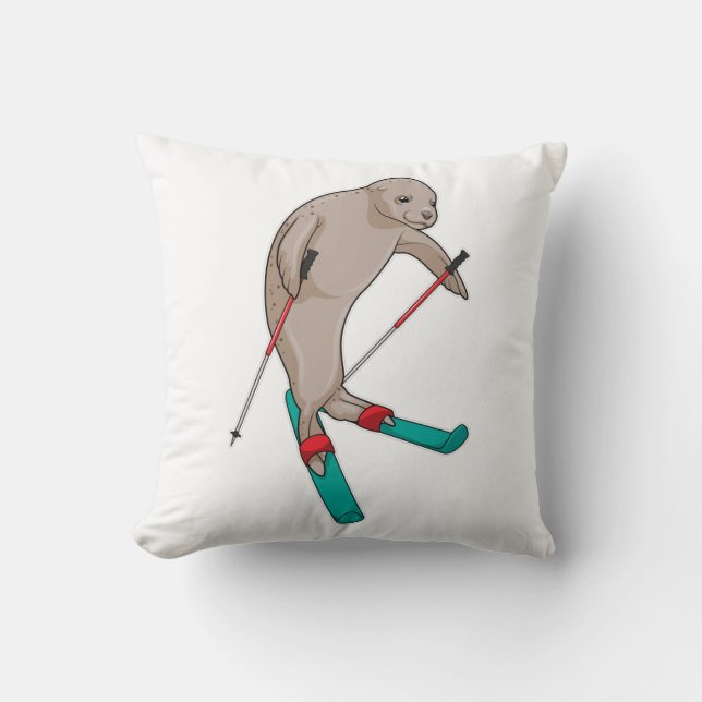 Seal Skier Ski Kussen (Voorkant)