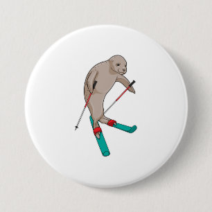 Seal Skier Ski Ronde Button 7,6 Cm