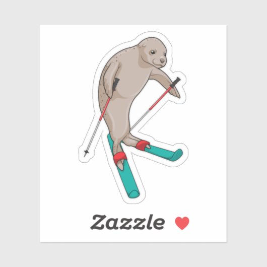 Seal Skier Ski Sticker (Vel)