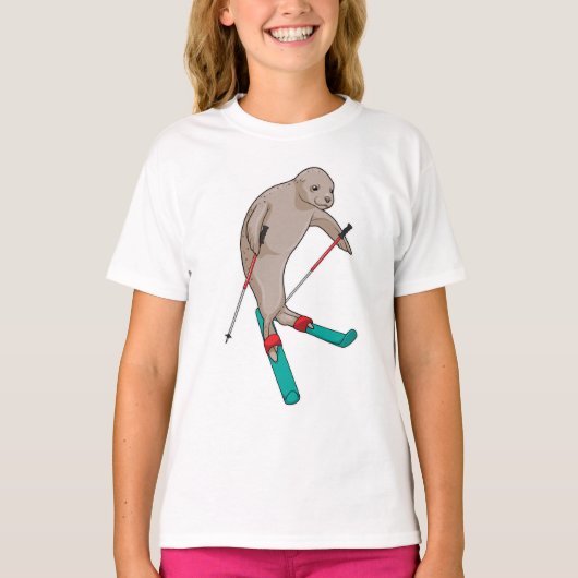 Seal Skier Ski T-shirt (Voorkant)